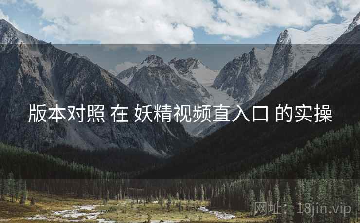版本对照 在 妖精视频直入口 的实操