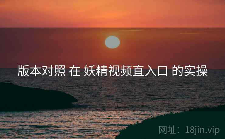 版本对照 在 妖精视频直入口 的实操