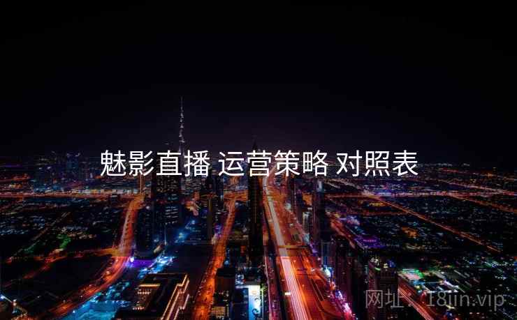 魅影直播 运营策略 对照表  第2张