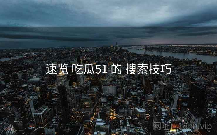 速览 吃瓜51 的 搜索技巧  第1张