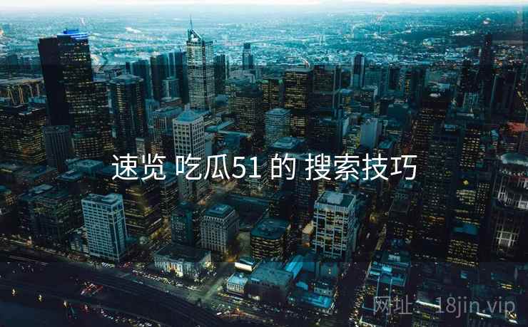 速览 吃瓜51 的 搜索技巧  第2张