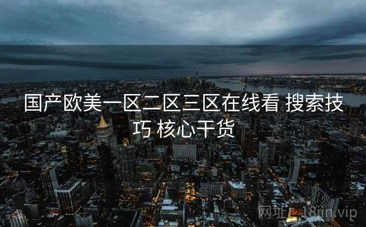 国产欧美一区二区三区在线看 搜索技巧 核心干货