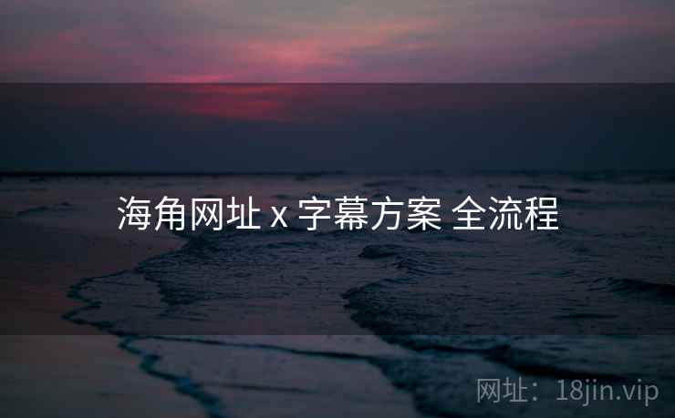 海角网址 x 字幕方案 全流程  第1张