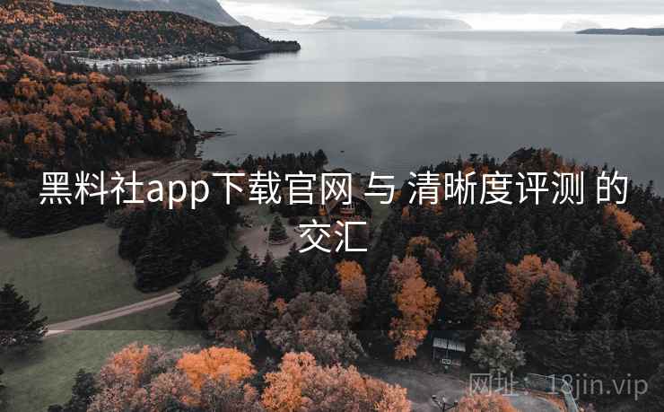 黑料社app下载官网 与 清晰度评测 的交汇