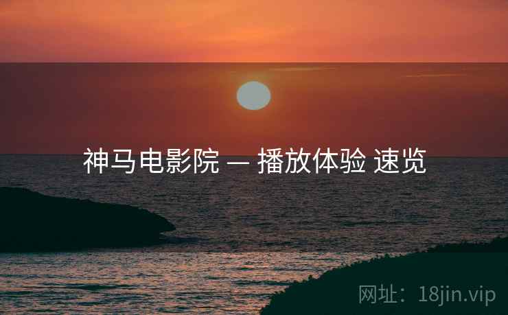 神马电影院 — 播放体验 速览